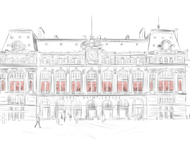 Ouverture d'un Street Food Market à la Gare Saint-Lazare à Paris au printemps 2019