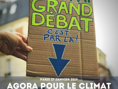 Agora pour le climat sur la Place de La République à Paris le 27 janvier 2019