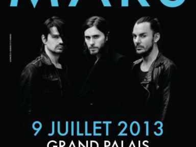 Thirty Seconds To Mars en concert au Grand Palais en juillet 2013