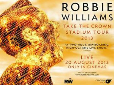 Robbie Williams : retransmission en direct de son "Take the Crown Tour" à La Géode