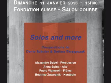 Cycle de musique contemporaine - Solos and More