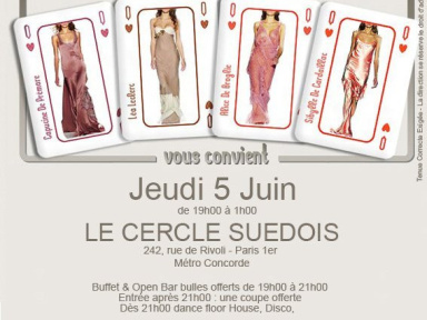 Soirée, Paris, Afterwork, Cercle Suedois