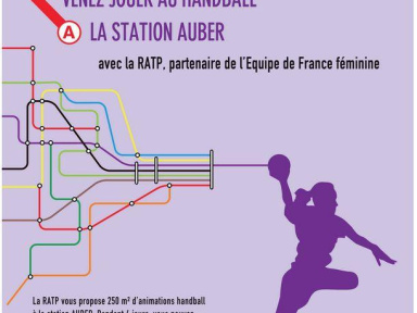 Handball Park à la sation Auber avec la RATP
