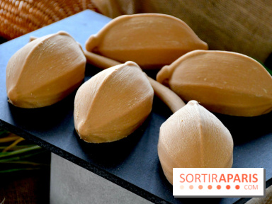 La bûche de Noël 2023 de la Halle aux Grains au sarrasin et noisettes, un coup de cœur