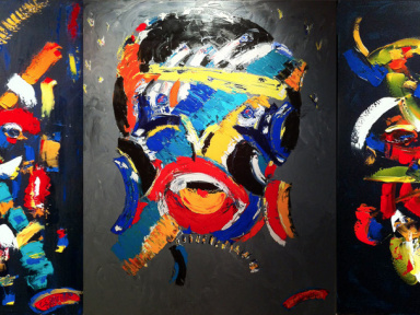 Marc Cerrone expose ses peintures aux Deux Magots