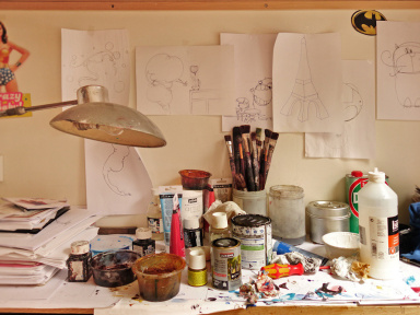 Portes-ouverts de l'atelier parisien de l'artiste Jérémie Baldocchi