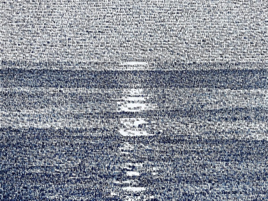 Federico Pietrella expose ses toiles pointillistes au tampon dateur à la Sobering Galerie