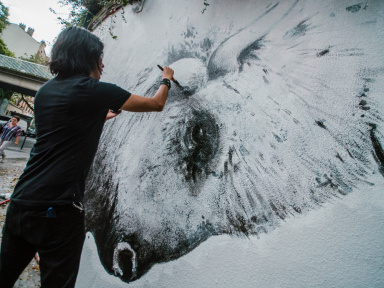 Venez peindre une œuvre avec l'artiste Ruben Carrasco à la Galerie Goldshteyn-Saatort 
