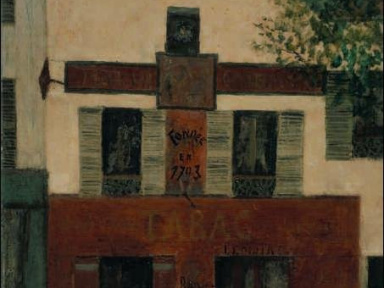 Maurice Utrillo
Place du Tertre à Montmartre,
Restaurant de la Mère Catherine, vers 1912
Huile sur toile, 80 x 60,5 cm
Collection particulière, Suisse.
© Jean Fabris © Adagp, Paris 2008