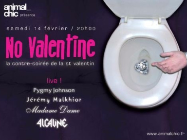 Soirée, Paris, No Valentine, Saint Valentin, Bellevilloise, Animal Chic 