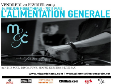 Soirée, Paris, Mix & Champ, Alimentation Générale
