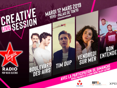 Creative Live Session by Virgin Radio au Yoyo avec Boulevard des Airs, Bon Entendeur… : invitations