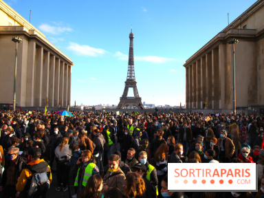 "Sécurité globale" : manifestation place du Trocadéro à Paris - nos photos 