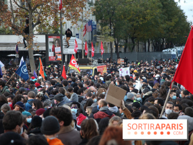 Manifestation pour l'emploi devant l'Assemblée Nationale à Paris ce samedi 23 janvier 2021 