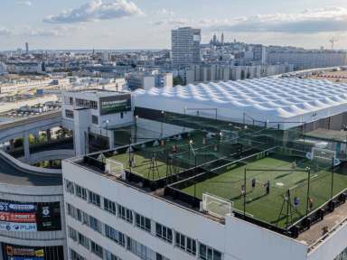 Inauguration du Five Paris 18, le complexe de foot à 5 sur les toits de Paris
