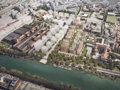 Paris 2024 : Emmanuel Macron en visite sur le chantier du village olympique 