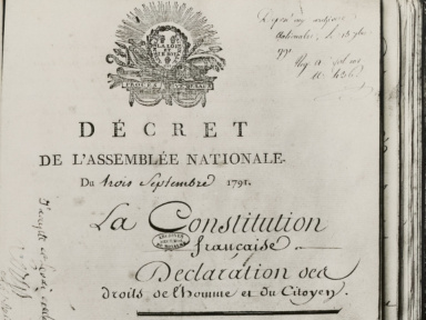 Éphéméride du 3 septembre à Paris : L'adoption de la première Constitution française à Paris