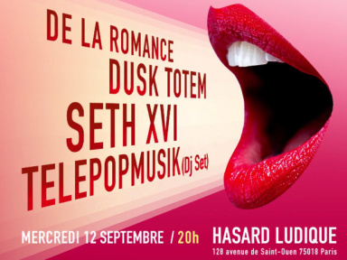 Soirée Budde Music France au Hasard Ludique, avec De La Romance et Telepopmusik