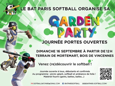 Initiation au softball aux portes ouvertes du BAT Paris Softball Club