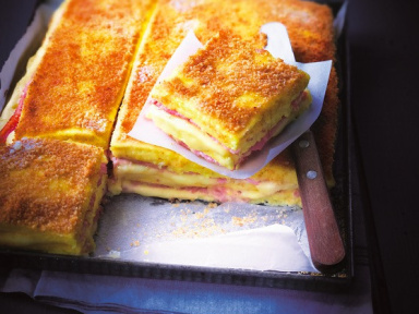 La recette du Croque-Monsieur Polenta Jambon Fromage d’Eric Frechon