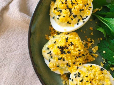 La recette des oeufs mimosa au wasabi de la cheffe Camille Dessolin