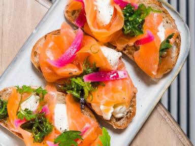 La recette de la tartine au saumon fumé d'Astara