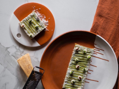 La recette de la tarte à l'asperge verte sans gluten de Pierre Augé