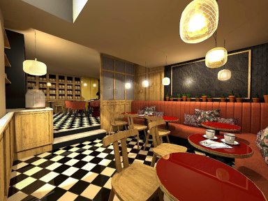 César y Georgette, le café de l'hôtel La Dépendance en hommage au poète péruvien César Vallejo