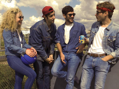 Guillaume, Jean-Luc, Laurent et la journaliste