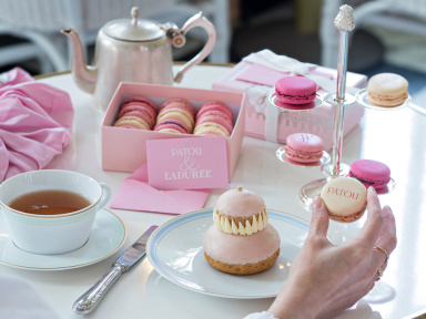 Ladurée x Patou : le tea-time couture le plus looké de la saison aux Galeries Lafayette Haussmann