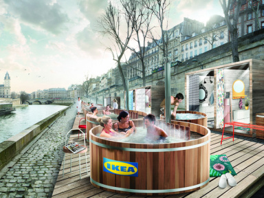 Les bains chauds IKEA : une expérience inédite sur les quais de Seine 