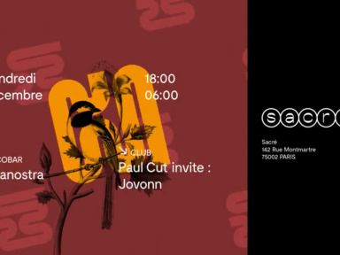 Paul Cut invite Jovonn + Funkanostra au club Sacré