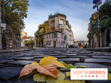 Visuel Paris Montmartre automne - maison rose