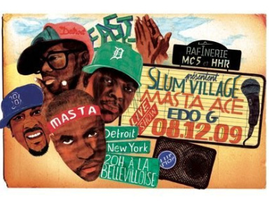Slum Village, Masta Ace, Edog, Akrobatik, Kozi, Bellevilloise, Paris, Soirée