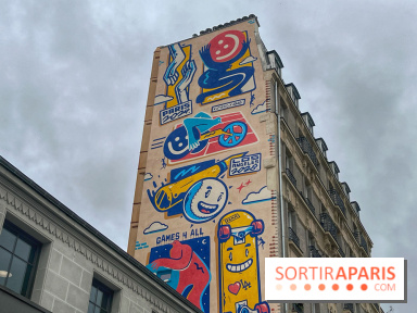 JO : une fresque s'installe dans le 18e pour marquer le lien entre Paris 2024 et Los Angeles 2028﻿