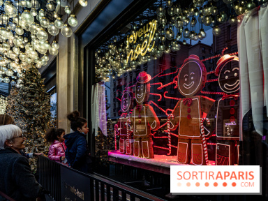 Photos : les vitrines et décorations de Noël du Bon Marché 2021