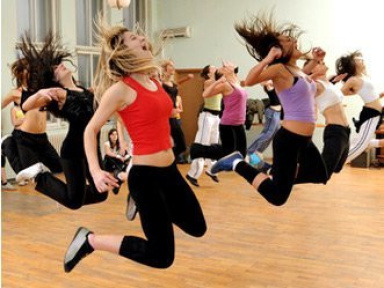 danse, saut, gym, salle de sport, cours de danse 