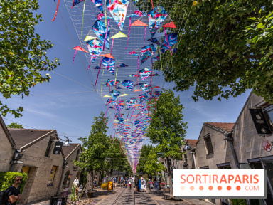 Le ciel de cerfs volants à Bercy Village 