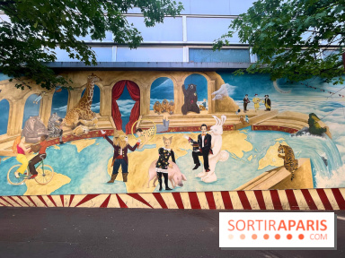 Le Cirque de la Fraternité, fresque de street art à Pigalle
