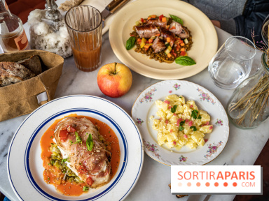 Bombarde restaurant méditerranéen et festif à Montmartre - cabillaud - pancetta - fondu de poireaux