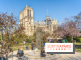Le Square Viviani devant Notre-Dame de Paris