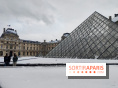 La Neige à Paris - Musée du Louvre pyramide