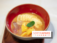 Djakarta-Bali : coupe kolak (banane, fruit de jaquier, fruit de palmier dans du lait de coco et sucre de palme)