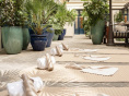 Cours de pilates en plein air et aperitivo sur la terrasse d'un hotel parisien