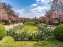 Parc de Bécon à Courbevoie - Pavillon des Indes - Cerisiers en fleurs