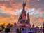 Visuels Disneyland Paris - château coucher de soleil
