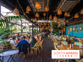 Le restaurant - terrasse Quai Ouest en mode estivale avec ses Dîners Braséro