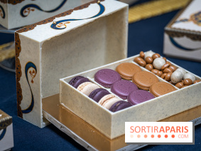La bûche coffrets de Noël en trompe l'œil de Ladurée 2024 par Julien Alvarez et les créations de fête -  macarons
