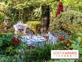 Terrasse de l'Hôtel Particulier, le jardin verdoyant au cœur de Montmartre - photo