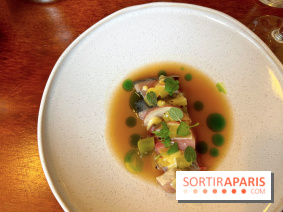 Gramme Paris - Bonite grillée, kiwi, topinambours